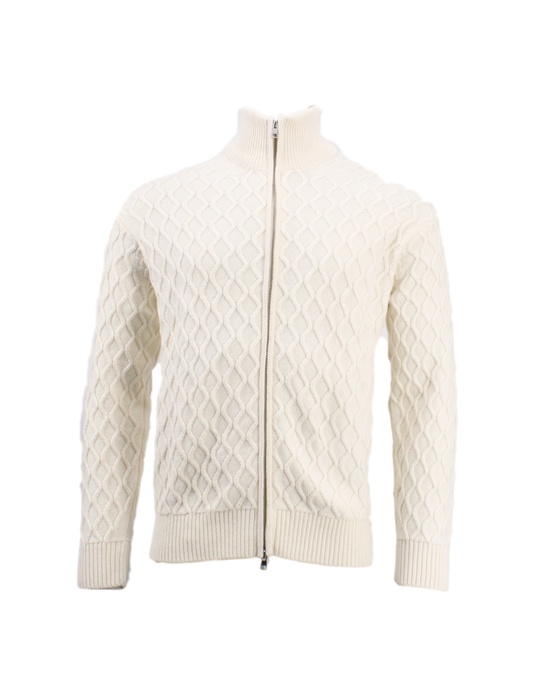 CABLE ZIP CARDIGAN