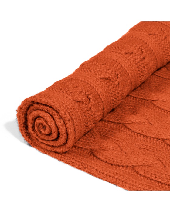 Schal aus Kaschmirwolle mit Zopf-Muster