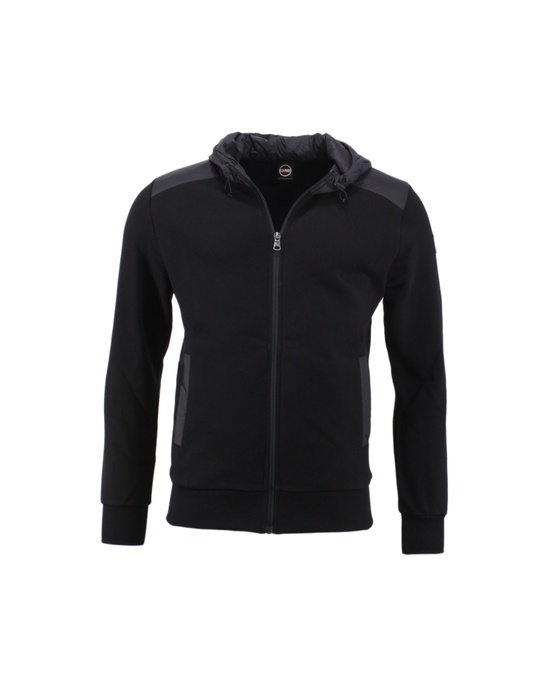Abgesetzte Sweatjacke mit Kapuze