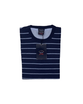 Rundhals Pullover gestreift